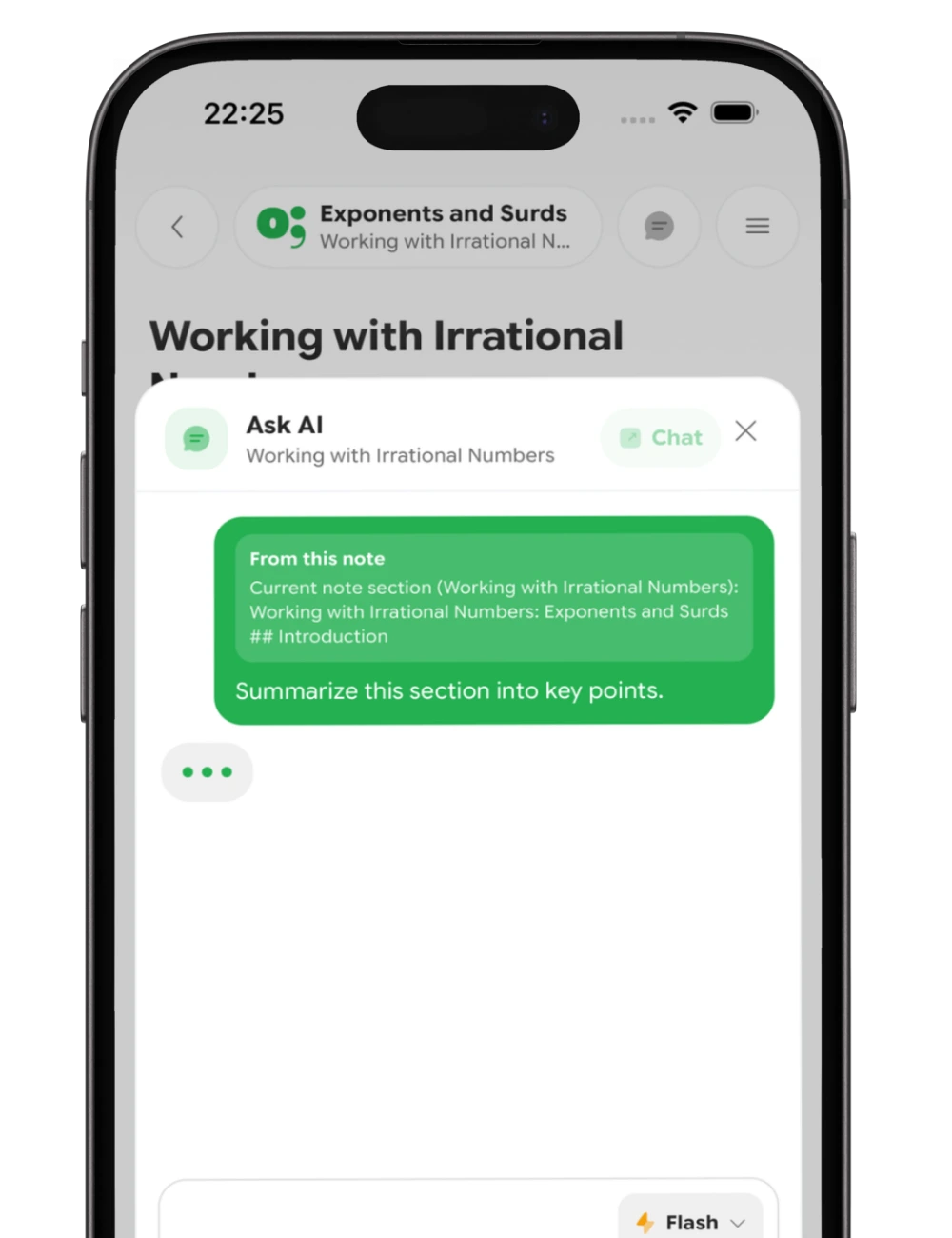 Hlayiso ask ai in your notes screen