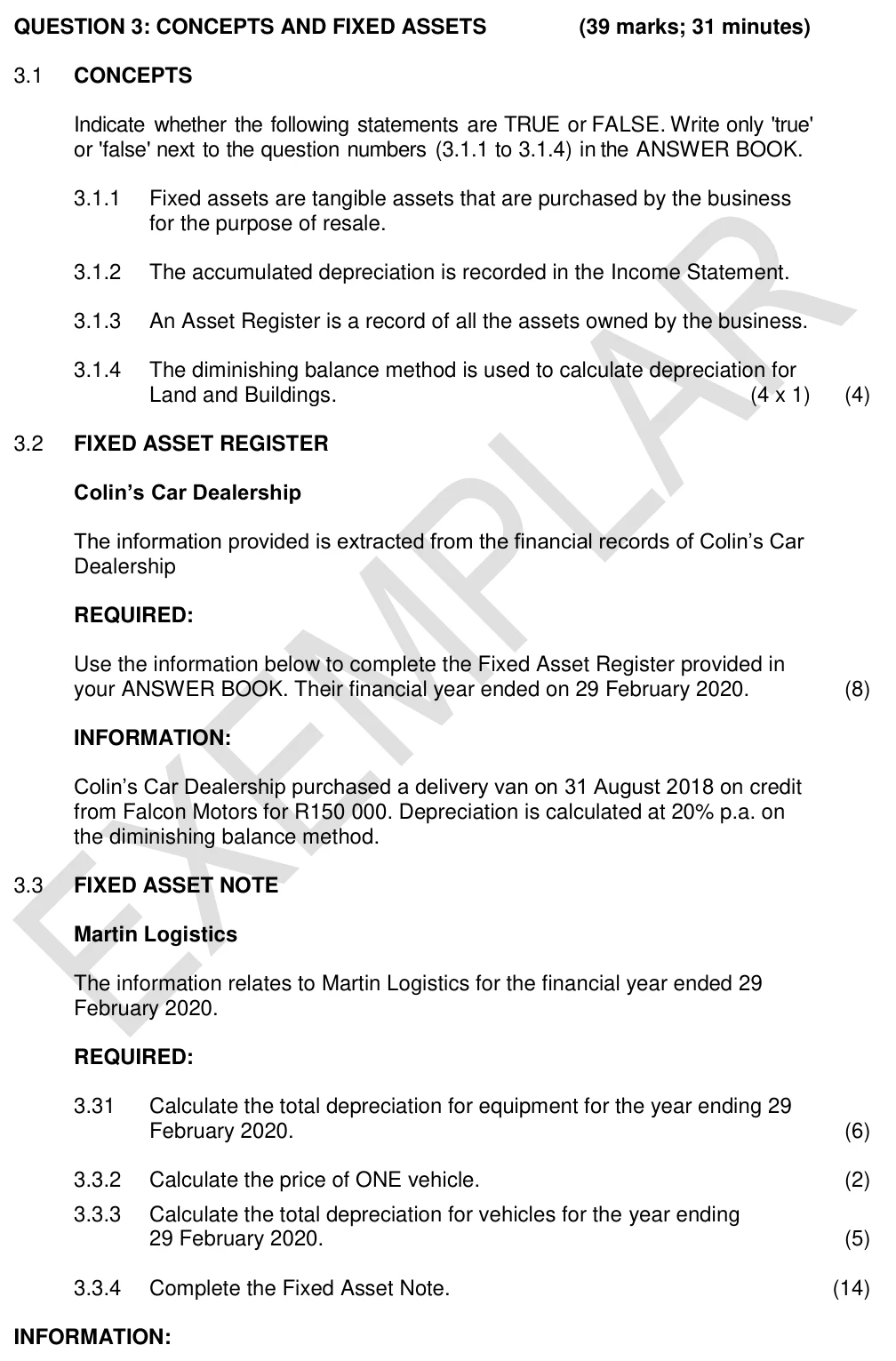 Grade 10 Accounting YEAR-END ACCOUNTING PROCEDURES, PRE- AND POST-ADJUSTMENT TRIAL BALANCE, FINAL ACCOUNTS practice question