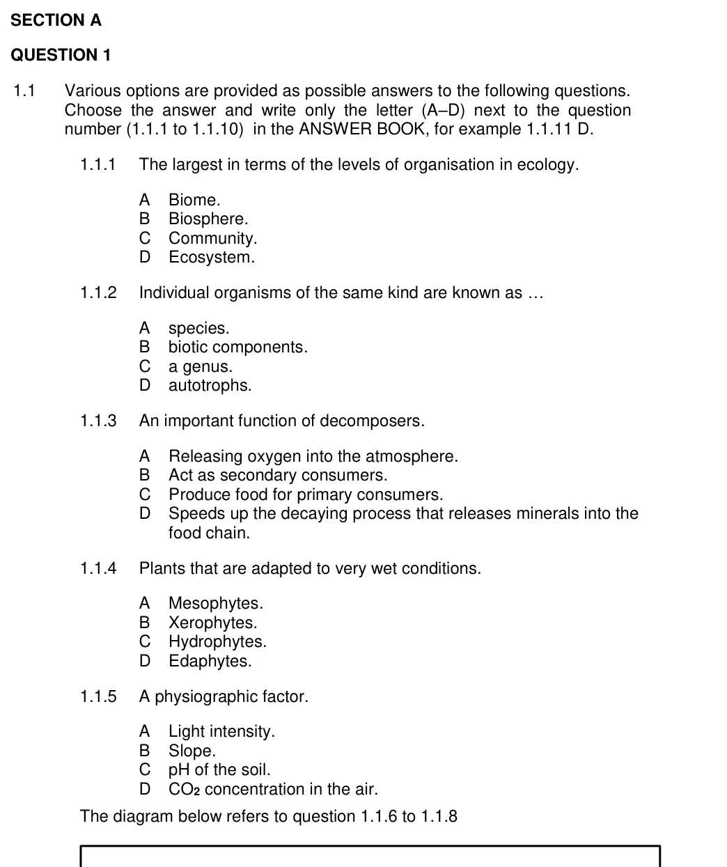 Grade 10 Business Studies Micro Environment practice question