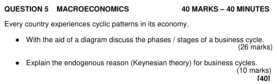 Grade 10 Economics Growth, Development & Globalisation practice question