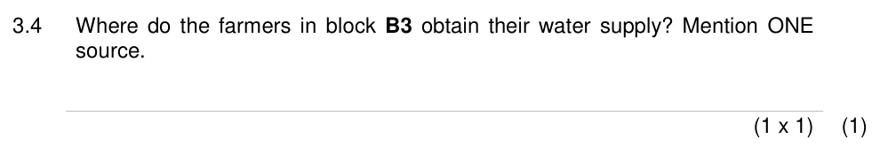 Grade 10 Geography Water resources practice question