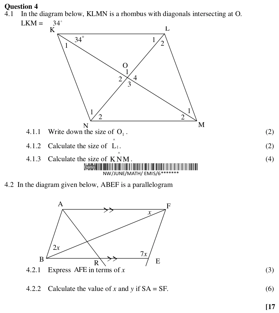 Grade 10 Mathematics Euclidean Geometry practice question