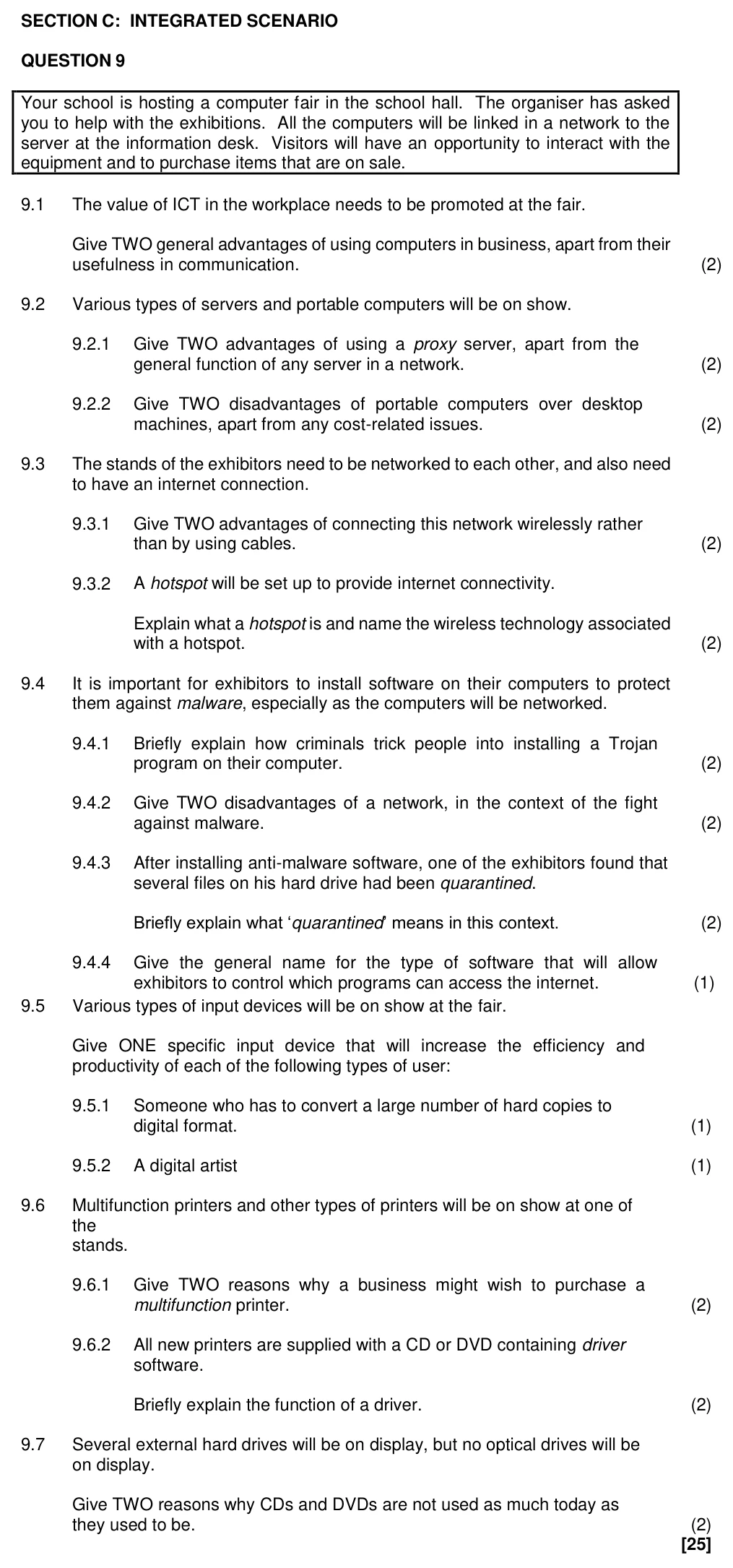 Grade 11 Computer Applications Technology Network Technologies practice question