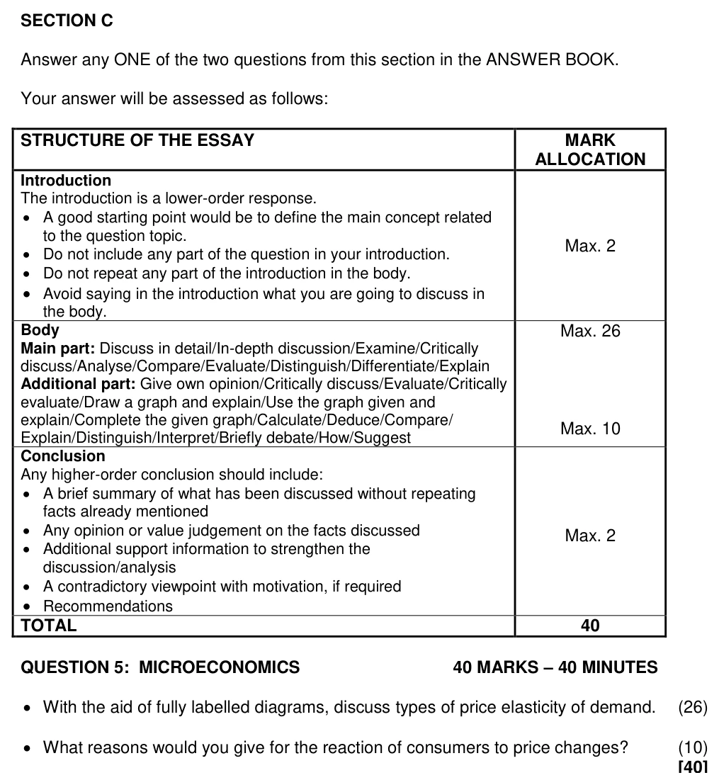 Grade 11 Economics Economic Development practice question