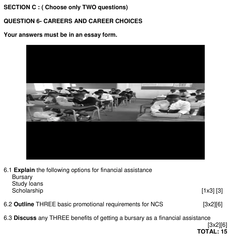 Grade 11 Life Orientation Careers & Career Choices practice question