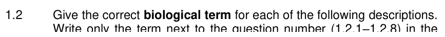 Grade 11 Life Sciences Excretion practice question