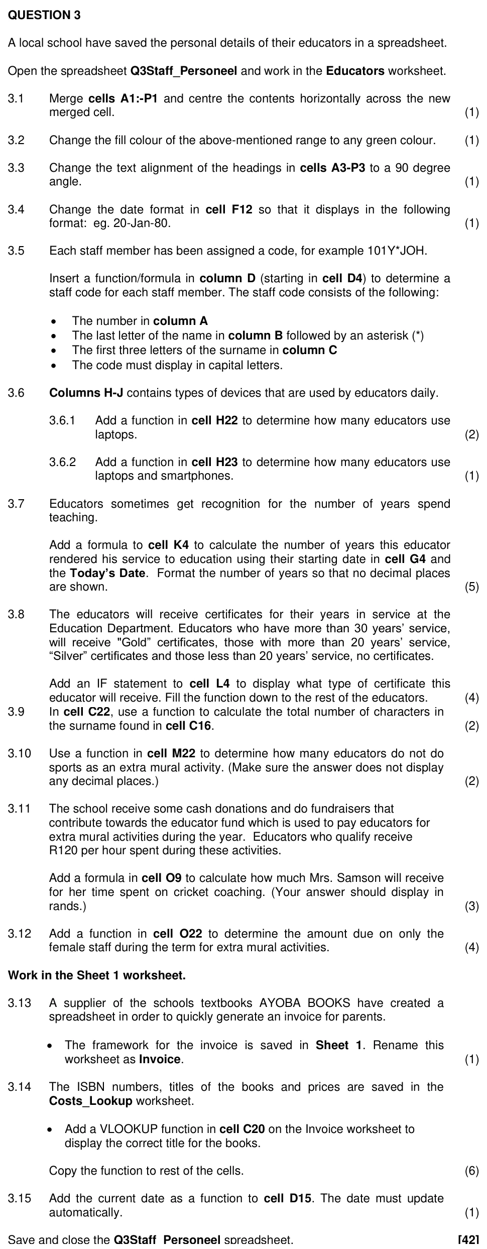 Grade 12 Computer Applications Technology Solution  development practice question