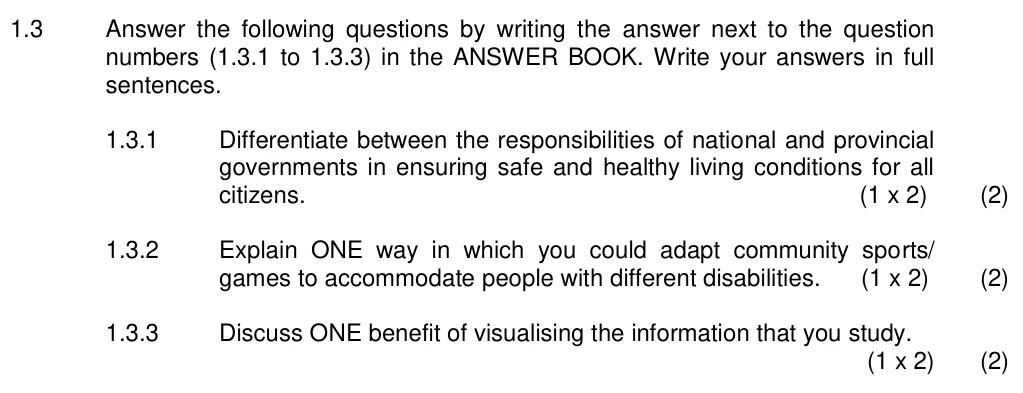 Grade 12 Life Orientation SOCIAL AND ENVIRONMENTAL RESPONSIBILITY practice question