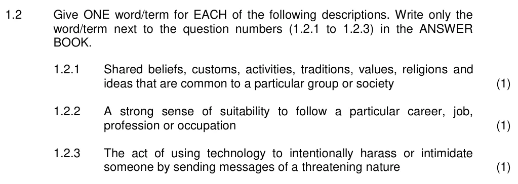 Grade 12 Life Orientation DEMOCRACY AND HUMAN RIGHTS practice question