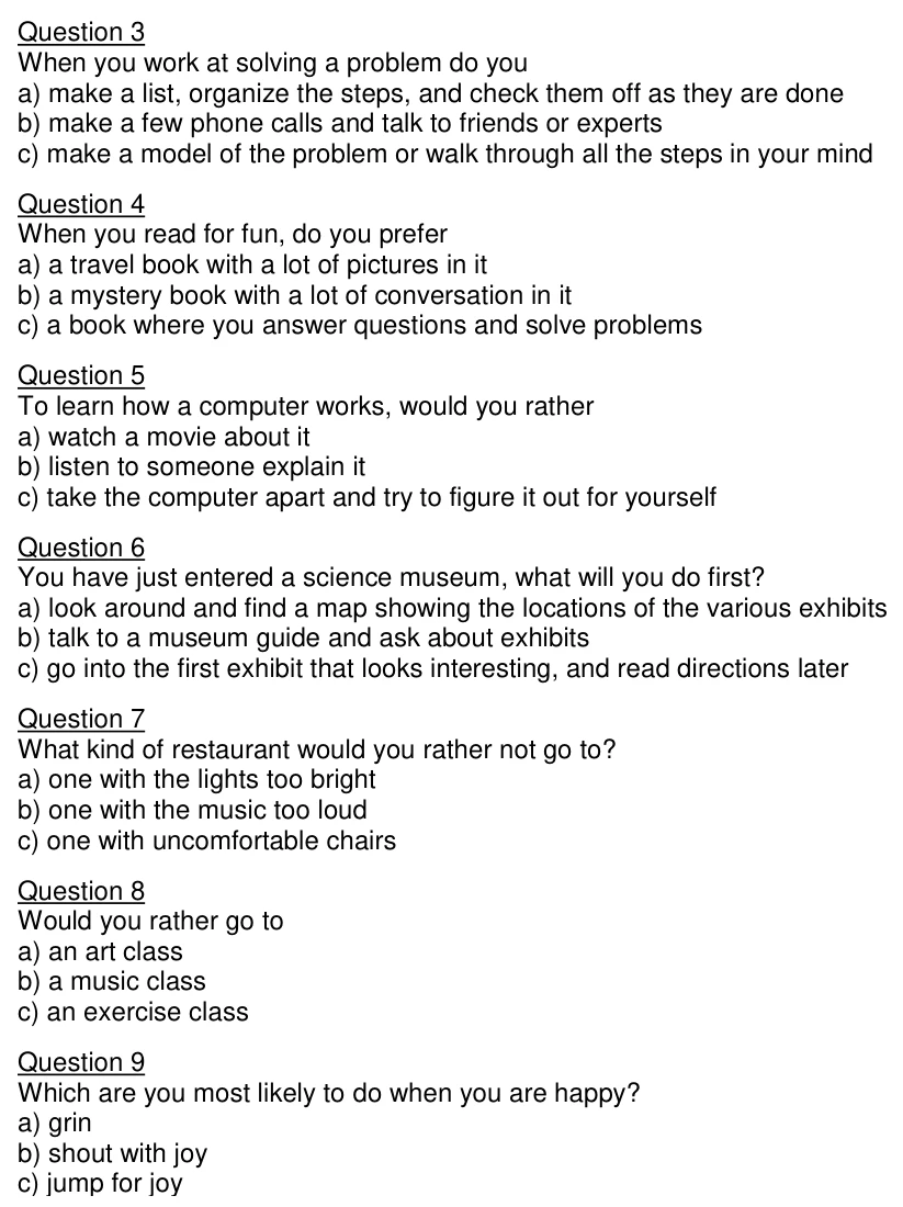 Grade 12 Life Orientation STUDY SKILLS practice question