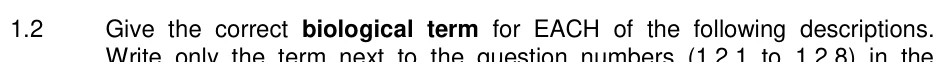 Grade 12 Life Sciences RESPONDING TO THE ENVIRONMENT (Humans) practice question