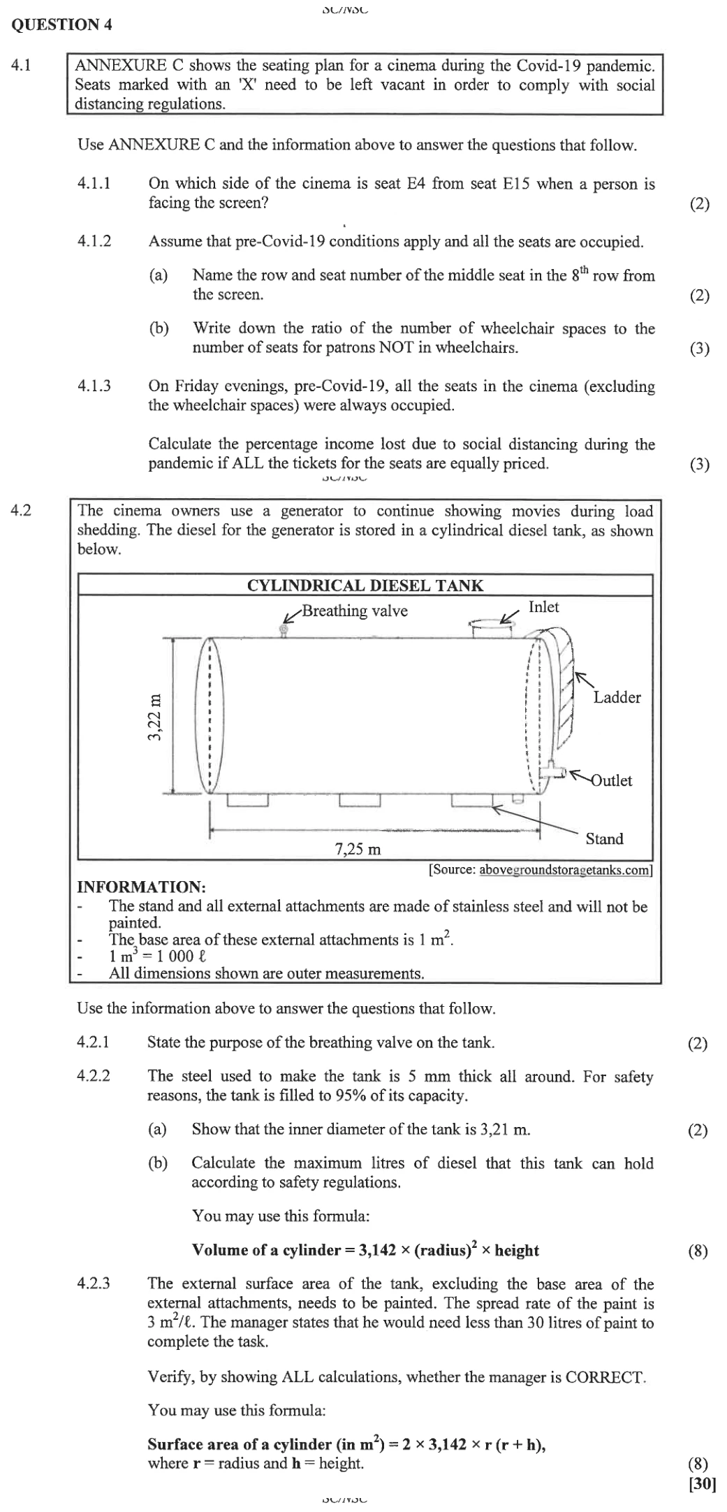 Grade 12 Mathematical Literacy DATA HANDLING practice question