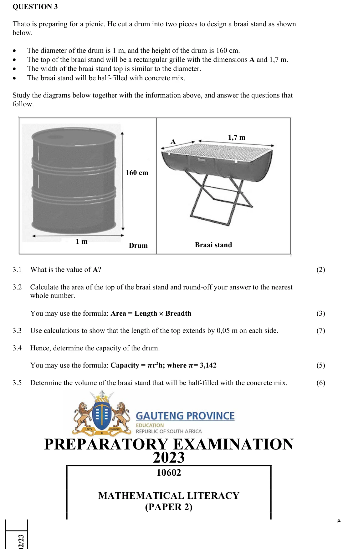 Grade 12 Mathematics Trigonometry practice question