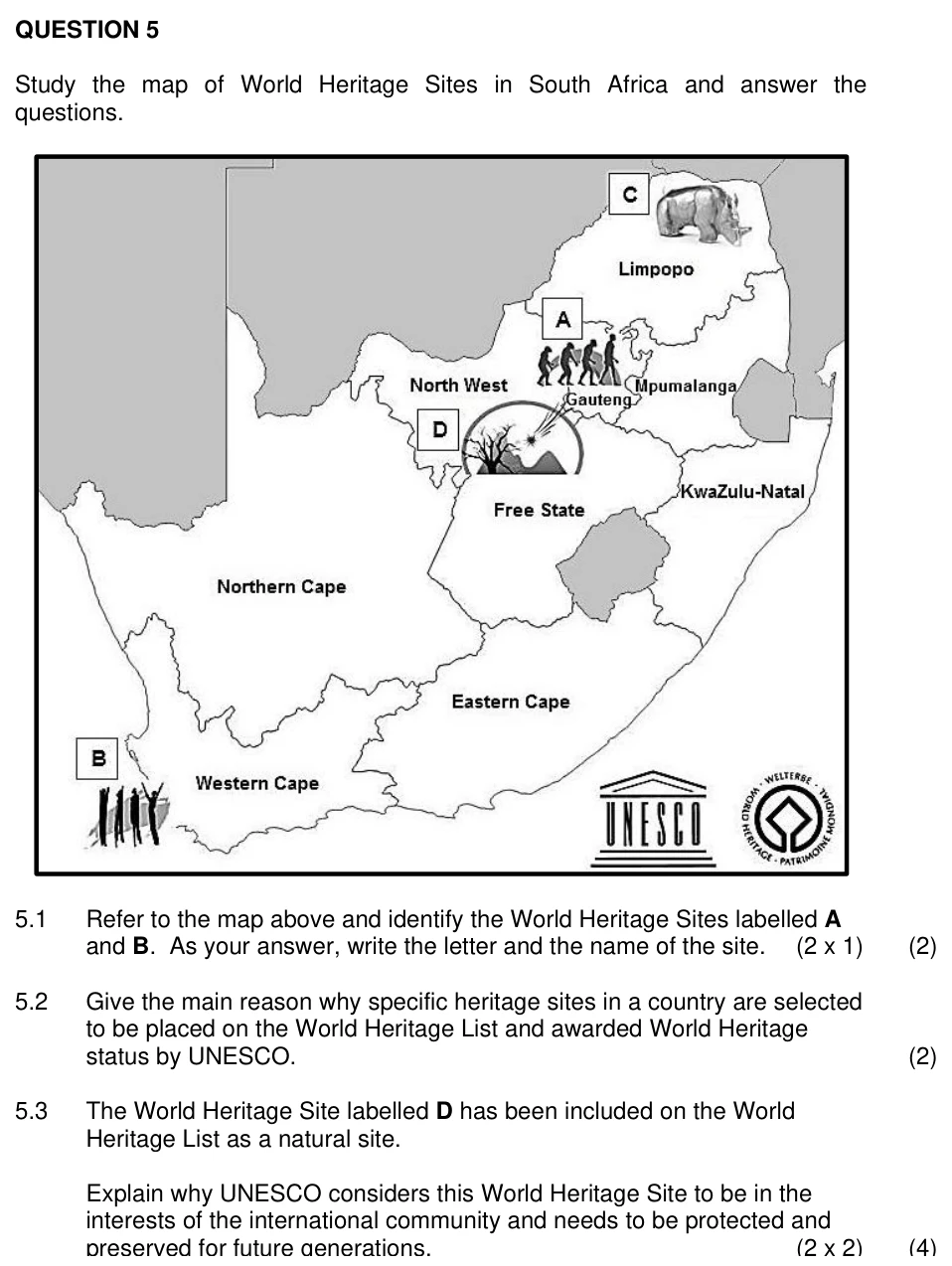 Grade 12 Tourism Culture and Heritage Tourism practice question